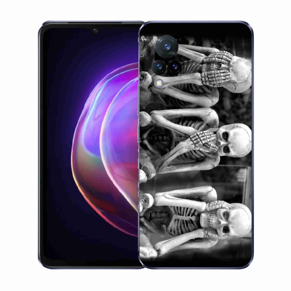 Gelový kryt mmCase na Vivo V21 4G/5G - kostlivci