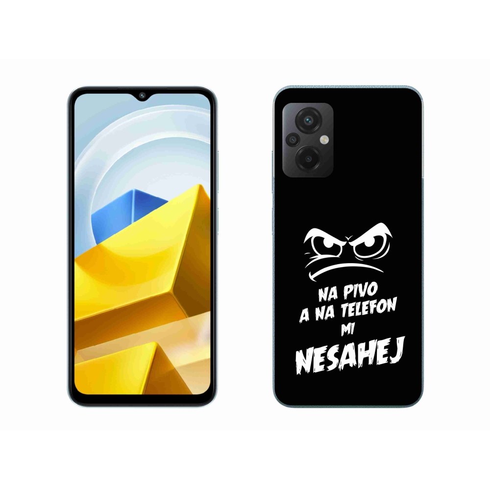 Gelový kryt mmCase na Xiaomi Poco M5 4G - pivní motiv 2 černé pozadí