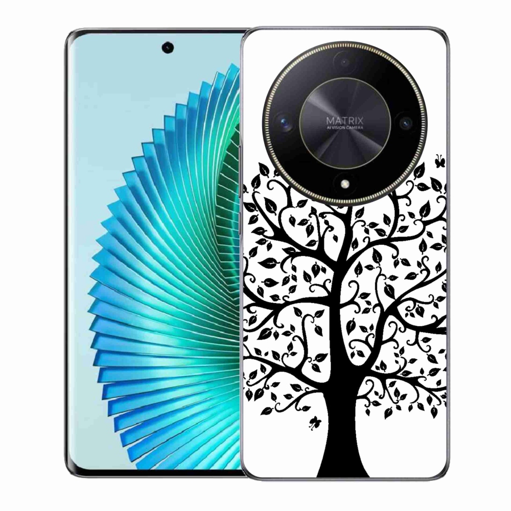 Gelový kryt mmCase na Honor Magic 6 Lite 5G - černobílý strom