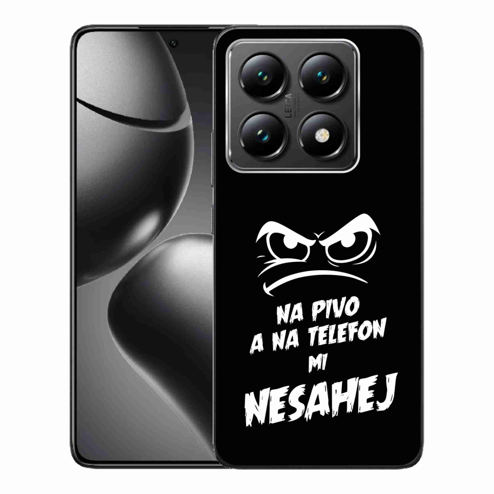 Gelový kryt mmCase na Xiaomi 14T - pivní motiv 2 černé pozadí