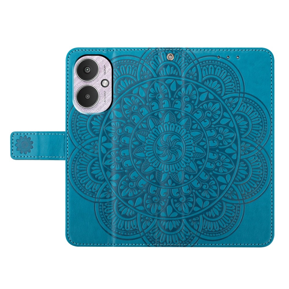 Mandala knížkové pouzdro na Xiaomi Redmi 13C 5G - modré