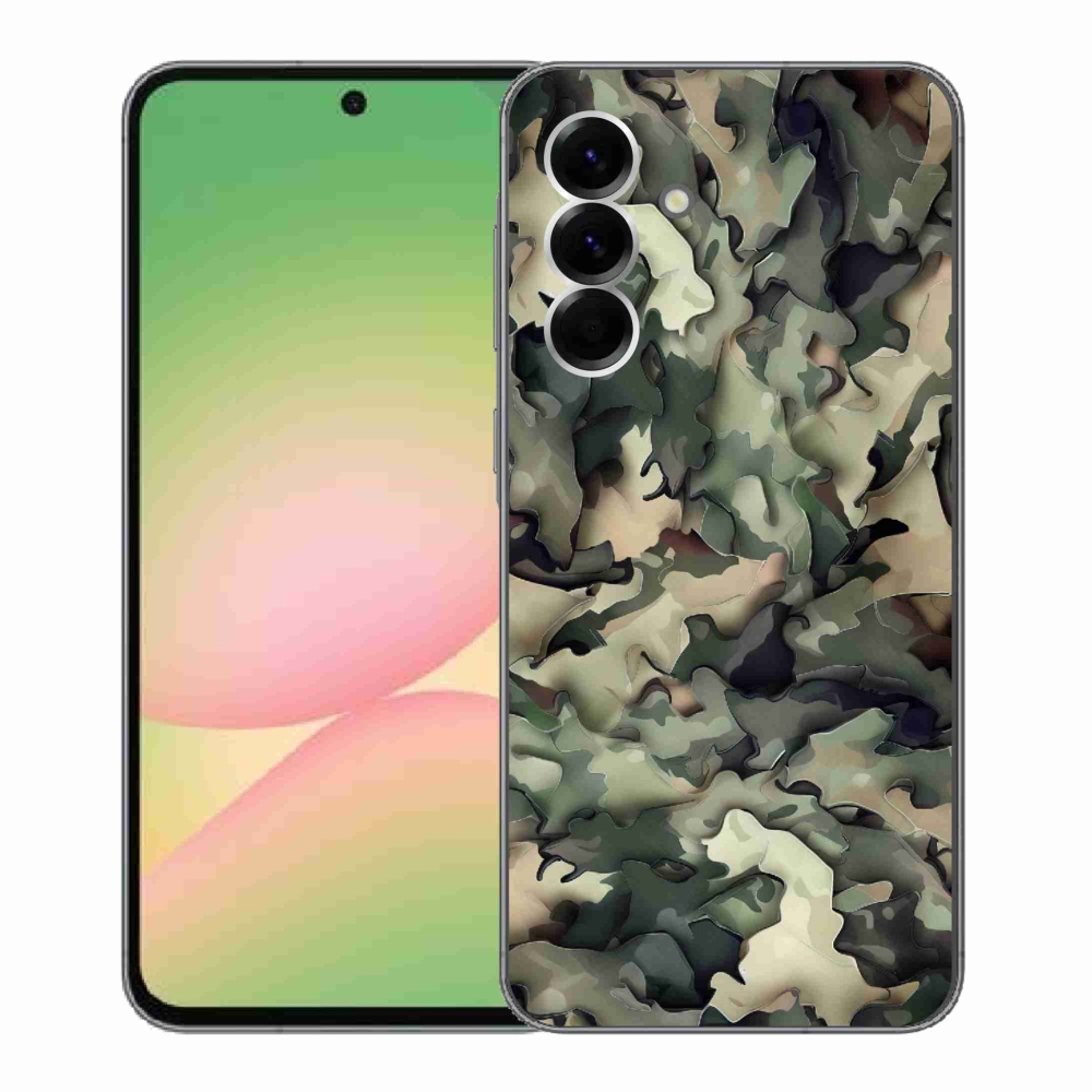 Gelový kryt mmCase na Samsung Galaxy A56 5G - maskáčový vzor 9