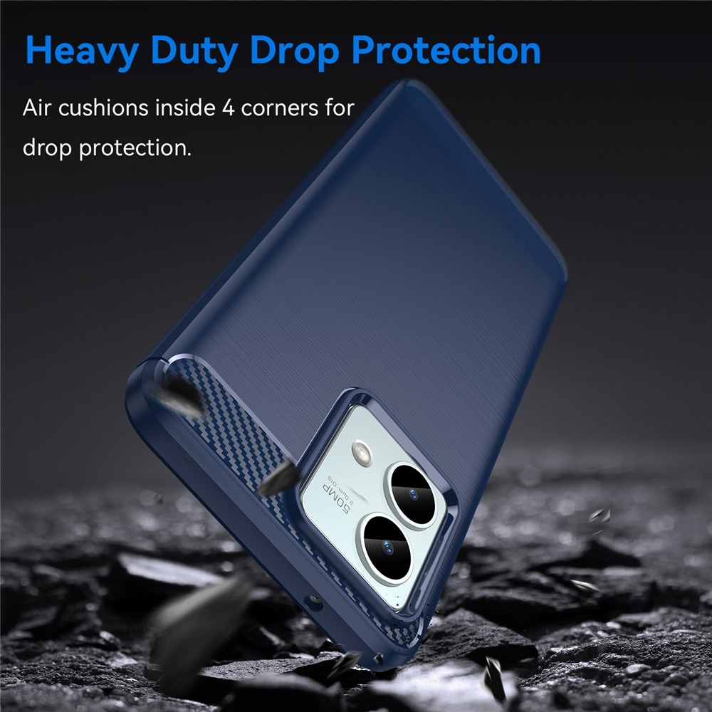 Carbon odolný gelový obal na Motorola Moto G84 5G - modrý