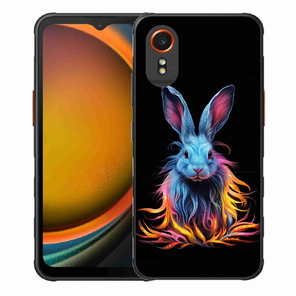 Gelový kryt mmCase na Samsung Galaxy Xcover 7 - abstraktní zajíc