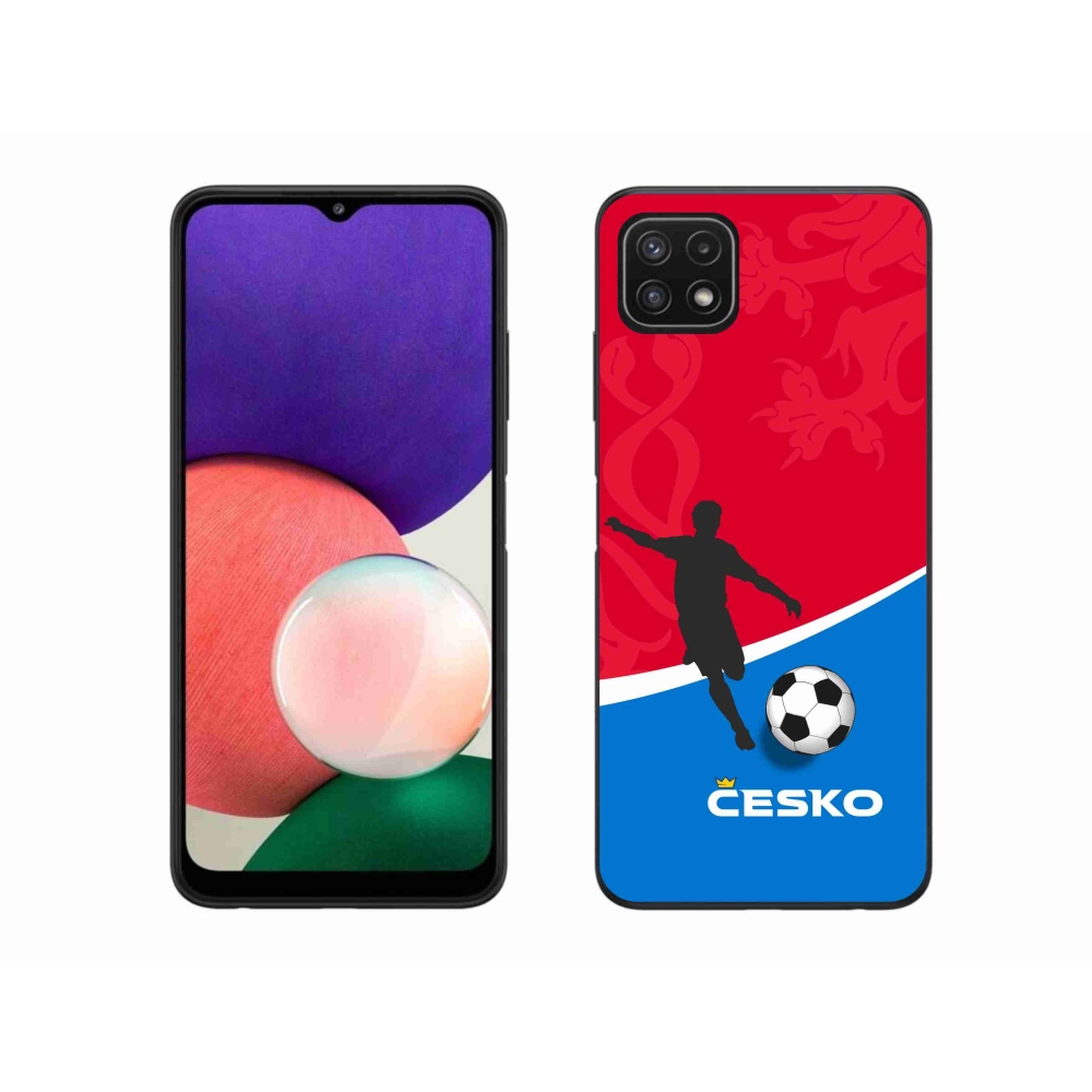 Gelový kryt mmCase na Samsung Galaxy A22 5G - fotbal Česko
