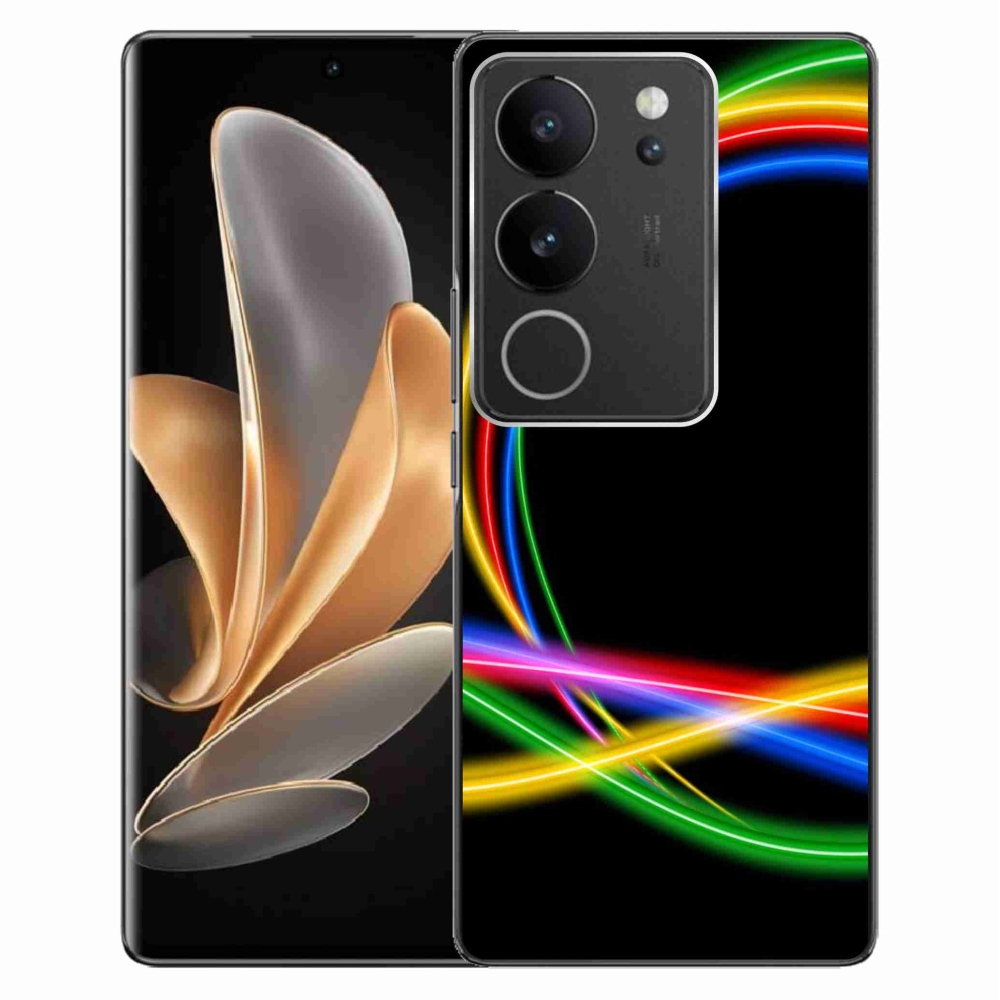 Gelový obal mmCase na Vivo V29 5G - neonové kruhy