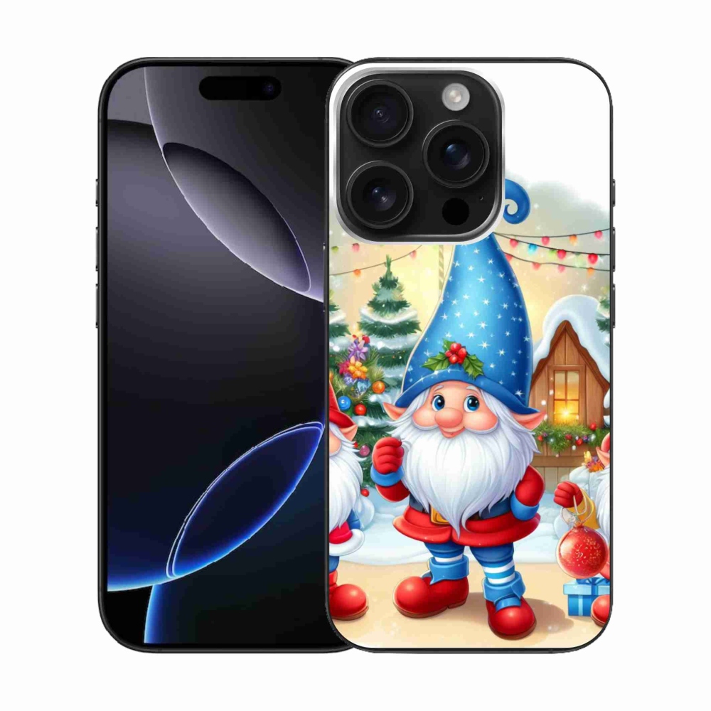 Gelový kryt mmCase na iPhone 16 Pro - vánoční skřítci