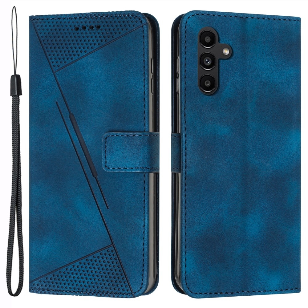 Triangle knížkové pouzdro na Samsung Galaxy S25 - modré