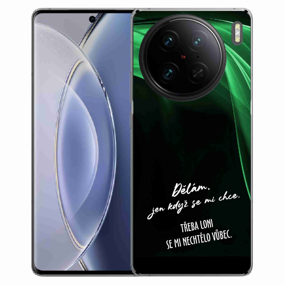 Gelový kryt mmCase na Vivo X90 Pro - vtipný text 12 černé pozadí