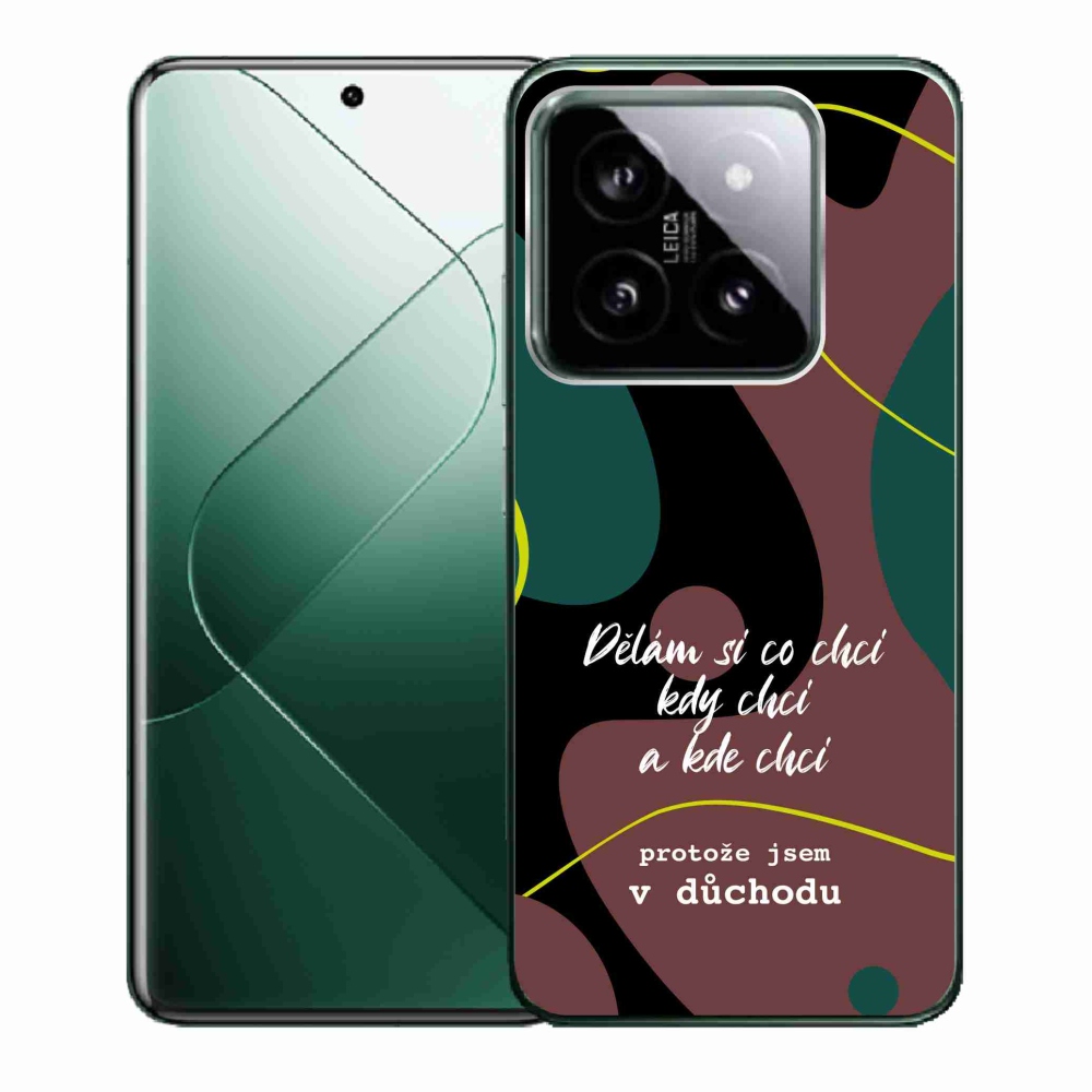 Gelový kryt mmCase na Xiaomi 14 - vtipný text 10 černé pozadí