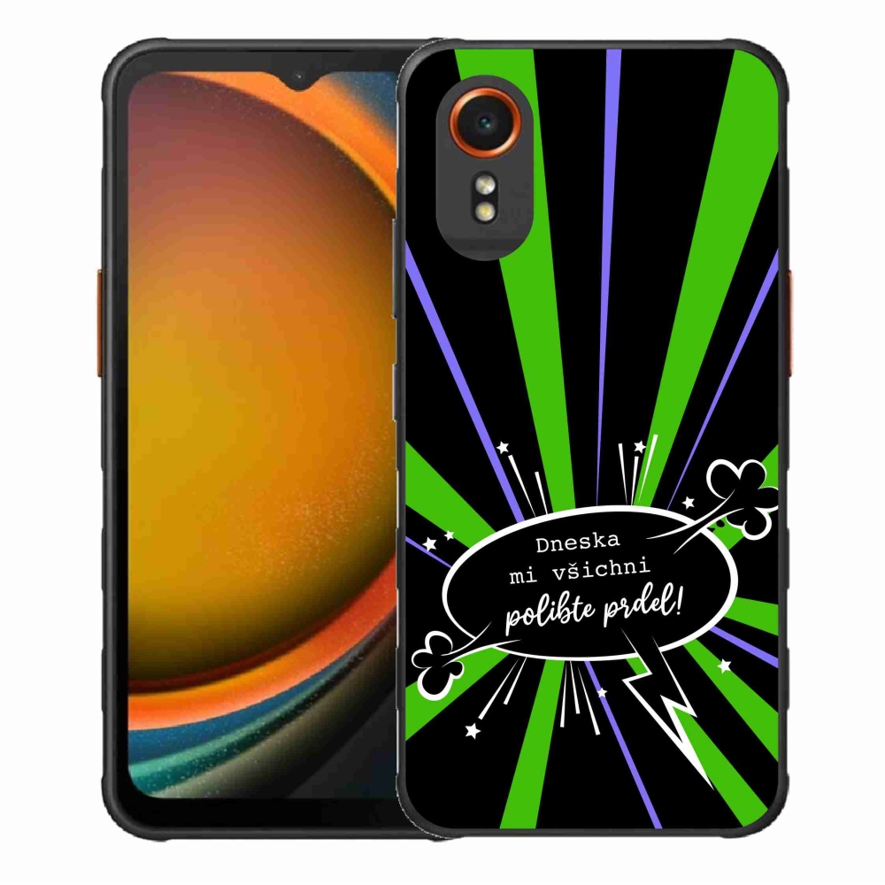 Gelový kryt mmCase na Samsung Galaxy Xcover 7 - vtipný text 15 černé pozadí