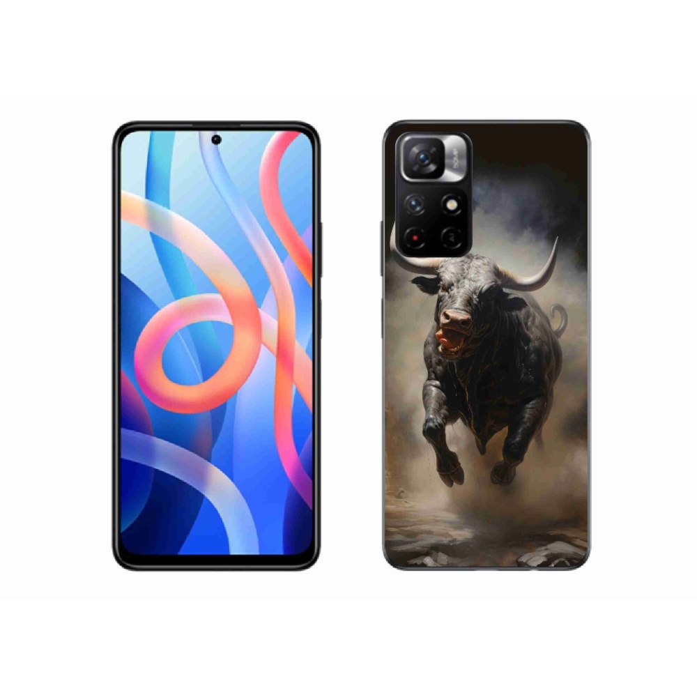 Gelový kryt mmCase na Xiaomi Redmi Note 11S 5G - rozzuřený býk