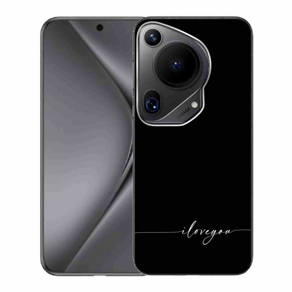 Gelový kryt mmCase na Huawei Pura 70 Ultra - I love you černé pozadí