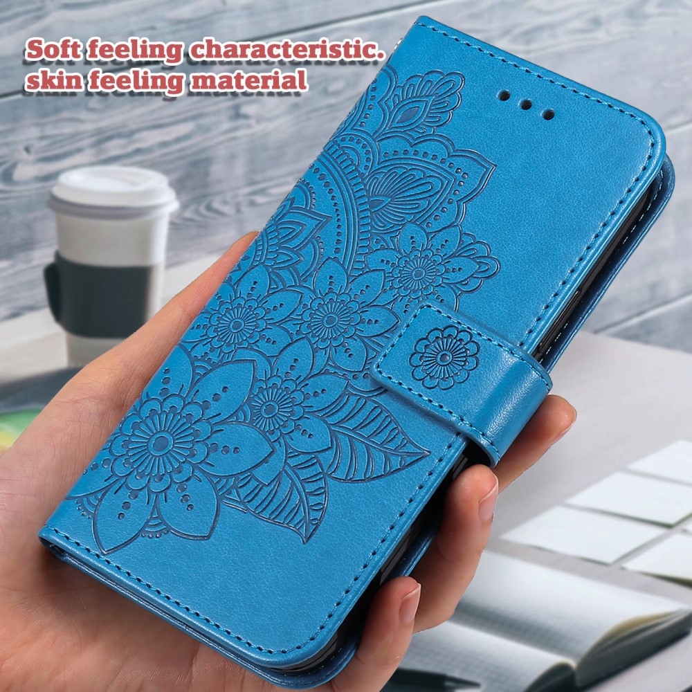 Mandala knížkové pouzdro na Xiaomi Redmi A3 - modré