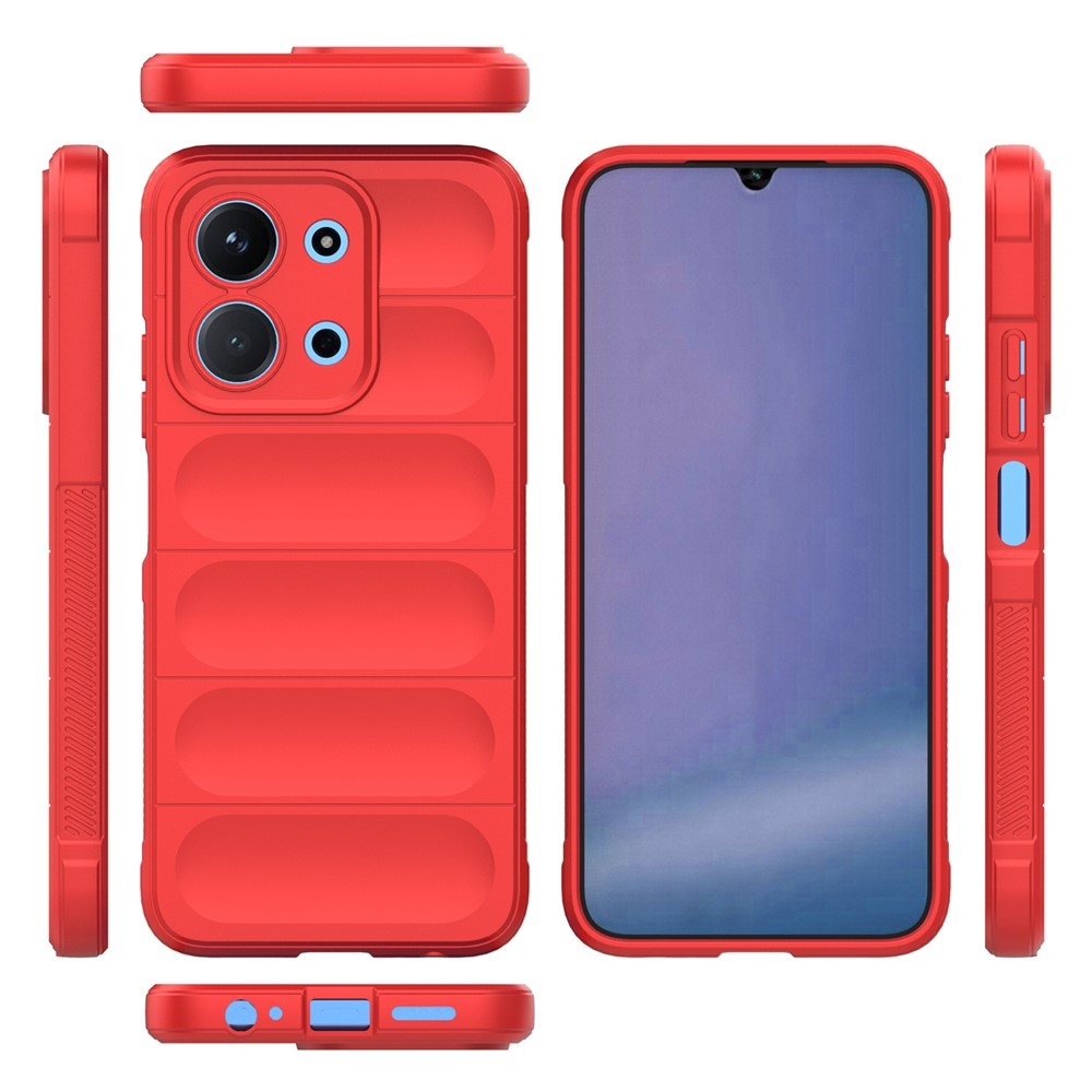 Rugg odolný gelový obal na Xiaomi Redmi 15C 4G (171mm)/Poco C85 4G (171mm) - červený