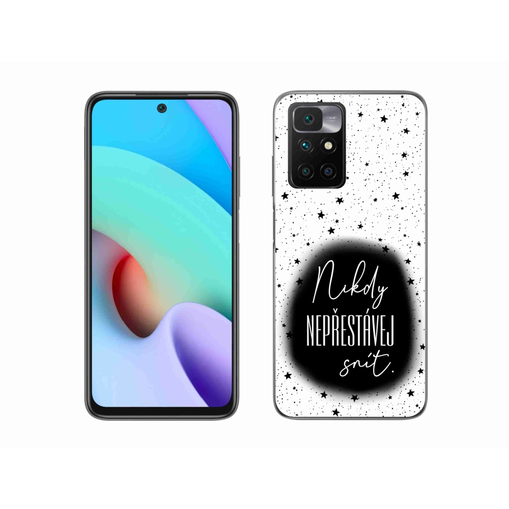 Gelový kryt mmCase na Xiaomi Redmi 10/Redmi 10 (2022) - citát 1 černobílé pozadí