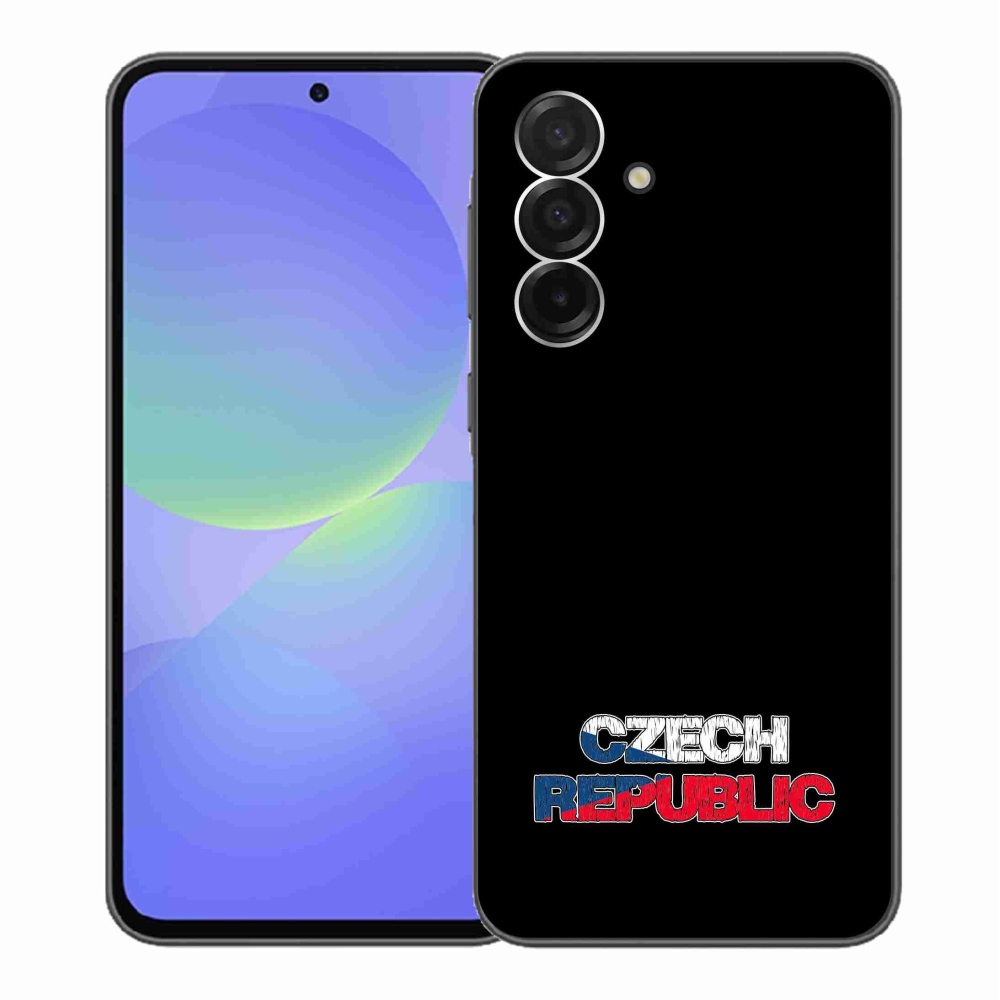 Gelový kryt mmCase na Samsung Galaxy A36 5G - Czech Republic černé pozadí