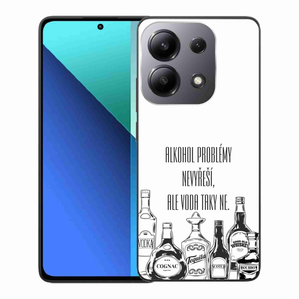 Gelový kryt mmCase na Xiaomi Redmi Note 13 - vtipný text bílé pozadí