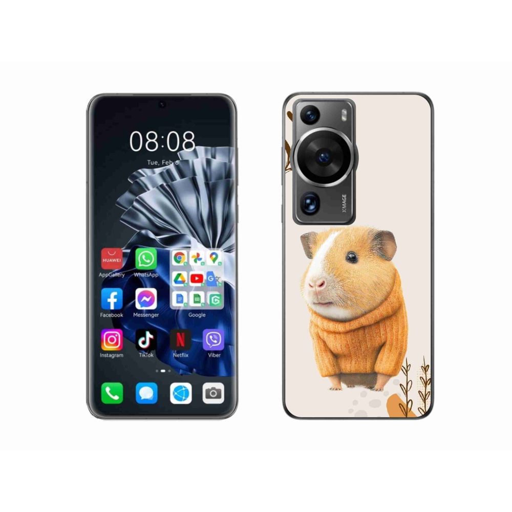 Gelový kryt mmCase na Huawei P60 Pro - morče ve svetru