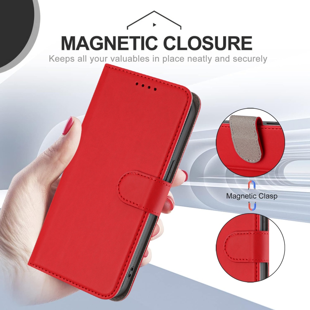 Snap knížkové pouzdro na Xiaomi Redmi 15 4G/5G (171mm) - červené
