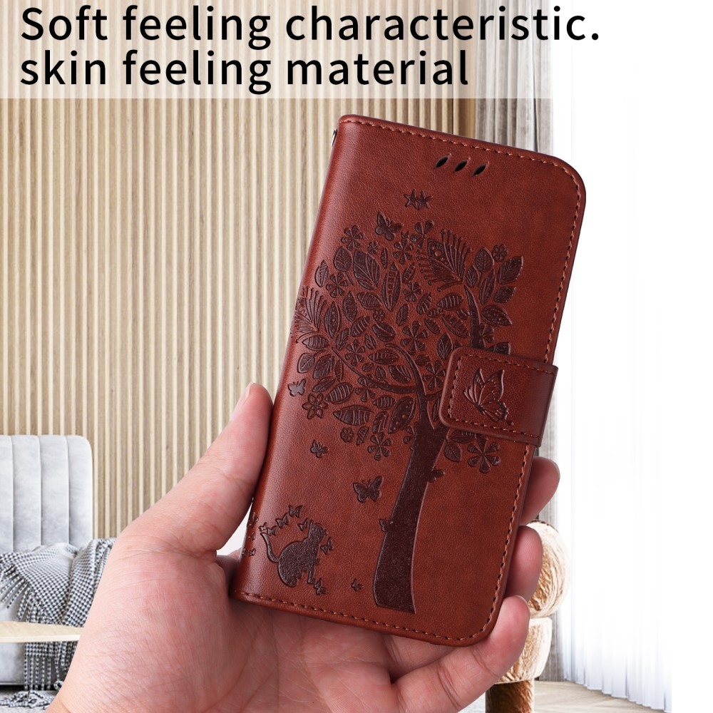 Trees knížkové pouzdro na Xiaomi Redmi A5 (171.7x77.8x8.3mm) - hnědé