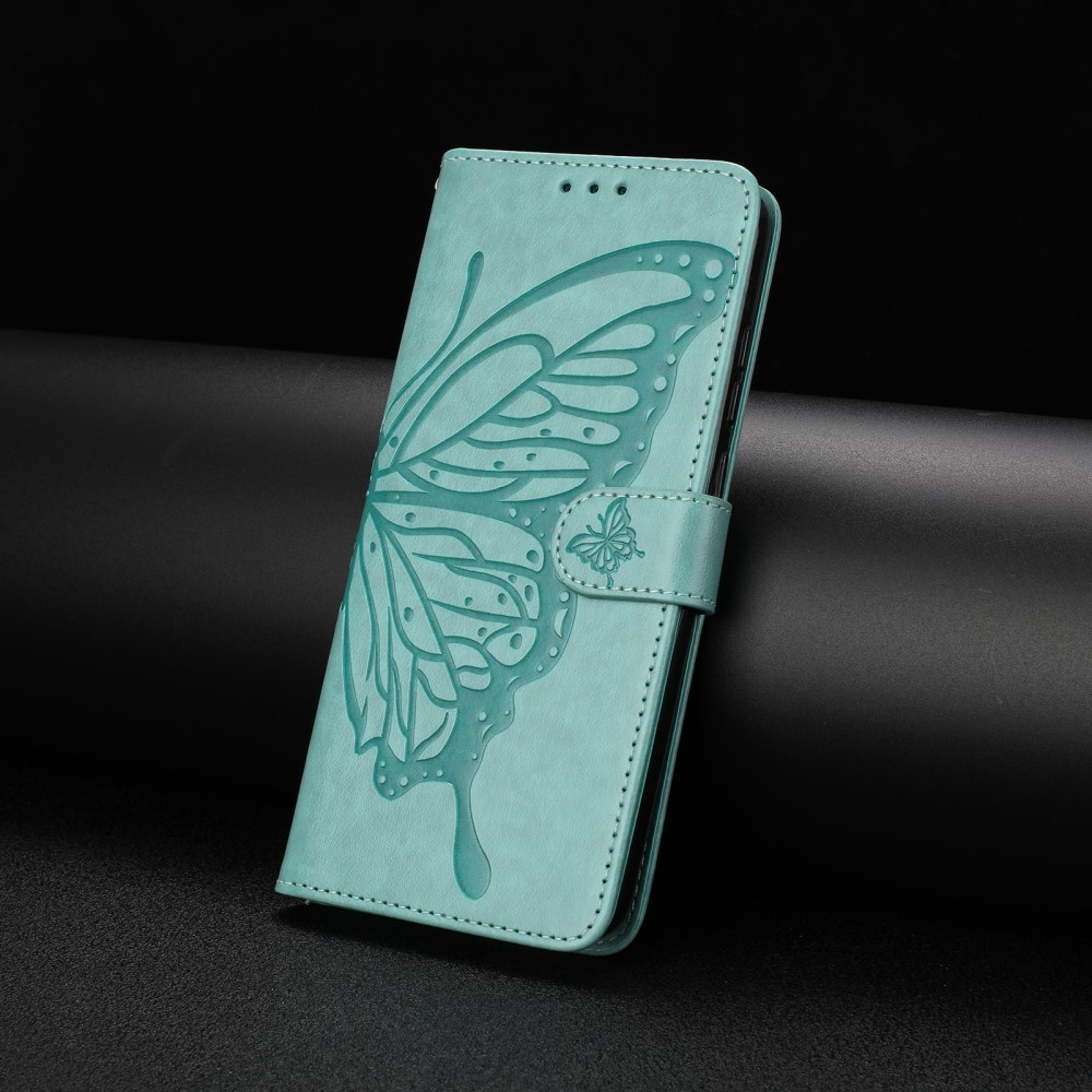 Floral Butterfly knížkové pouzdro na Xiaomi Redmi A5 (171.7x77.8x8.3mm) - modrozelené