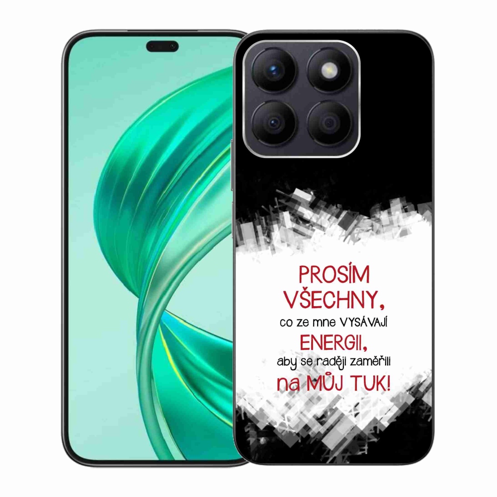 Gelový kryt mmCase na Honor X8b - vtipný text 1 červený