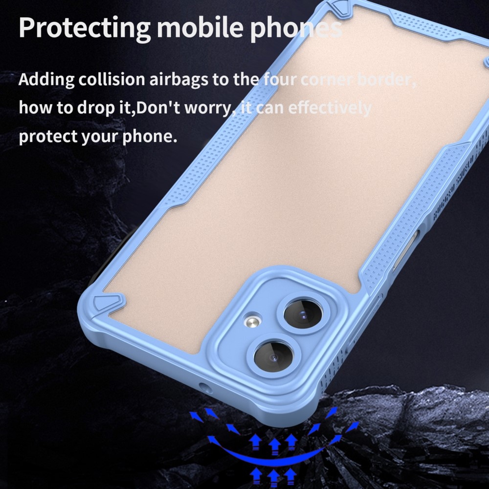 Frosted odolný kryt na Samsung Galaxy A06 4G - modrý
