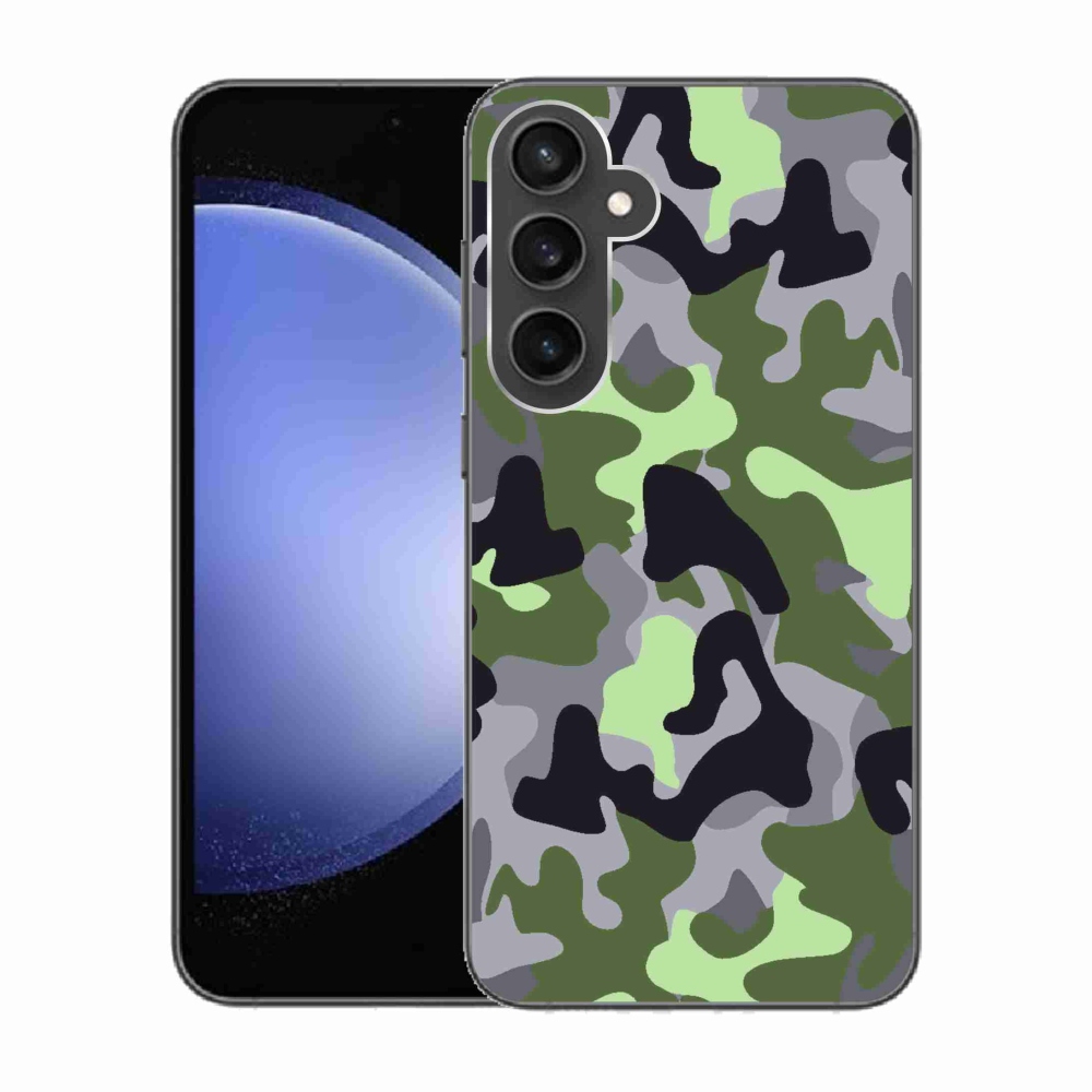 Gelový kryt mmCase na Samsung Galaxy S23 FE - maskáčový vzor 7