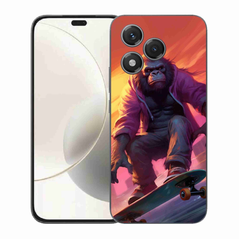 Gelový kryt mmCase na Honor 400 Lite - gorila na skateboardu