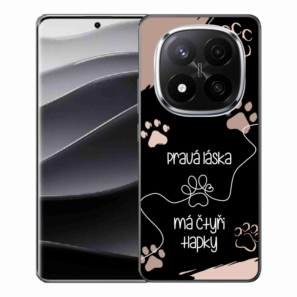 Gelový kryt mmCase na Xiaomi Redmi Note 14 Pro+ 5G - psí motiv 1 černé pozadí