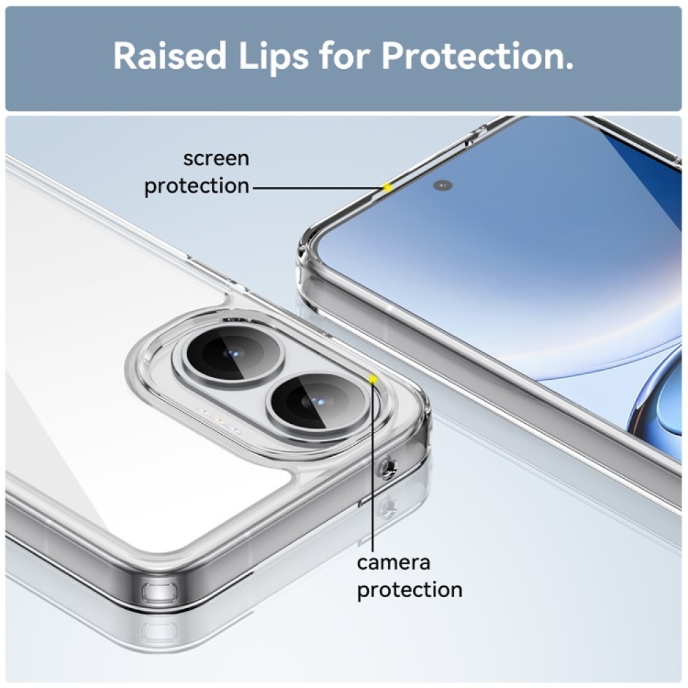 Gelový obal s pevnými zády na Xiaomi Poco F7 5G - průhledný