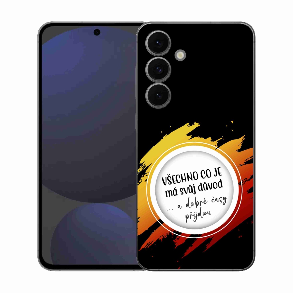 Gelový kryt mmCase na Samsung Galaxy S25 FE - citát 3 černé pozadí
