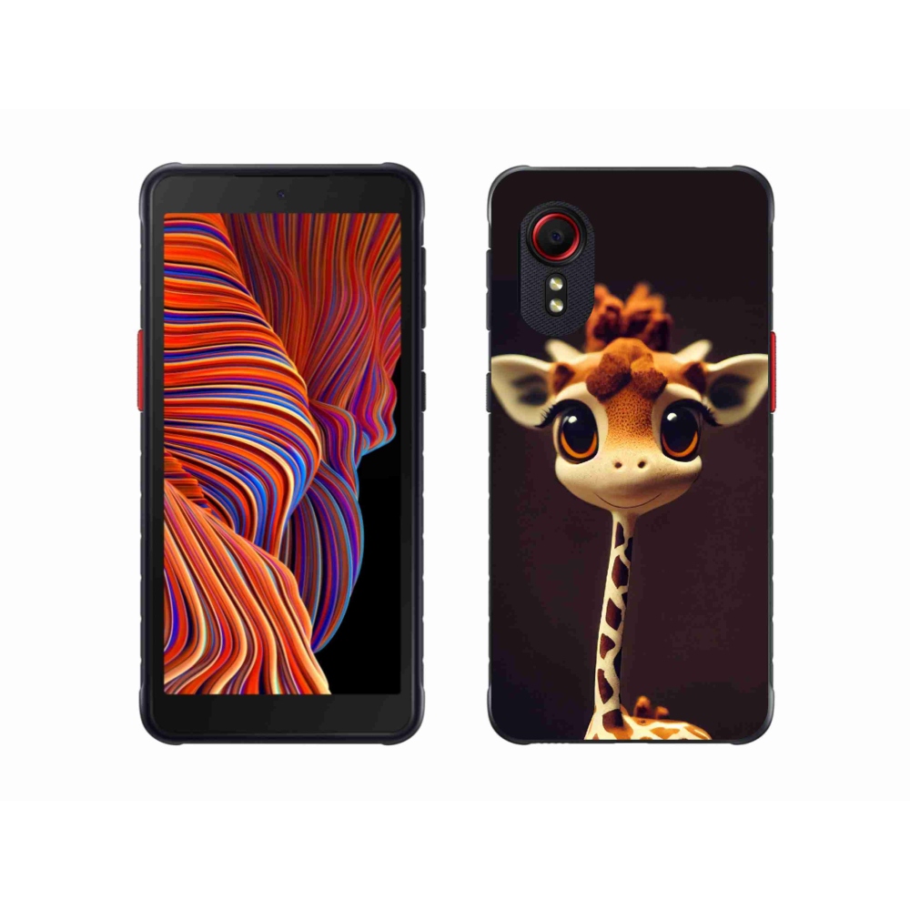 Gelový kryt mmCase na Samsung Galaxy Xcover 5 - malá žirafa