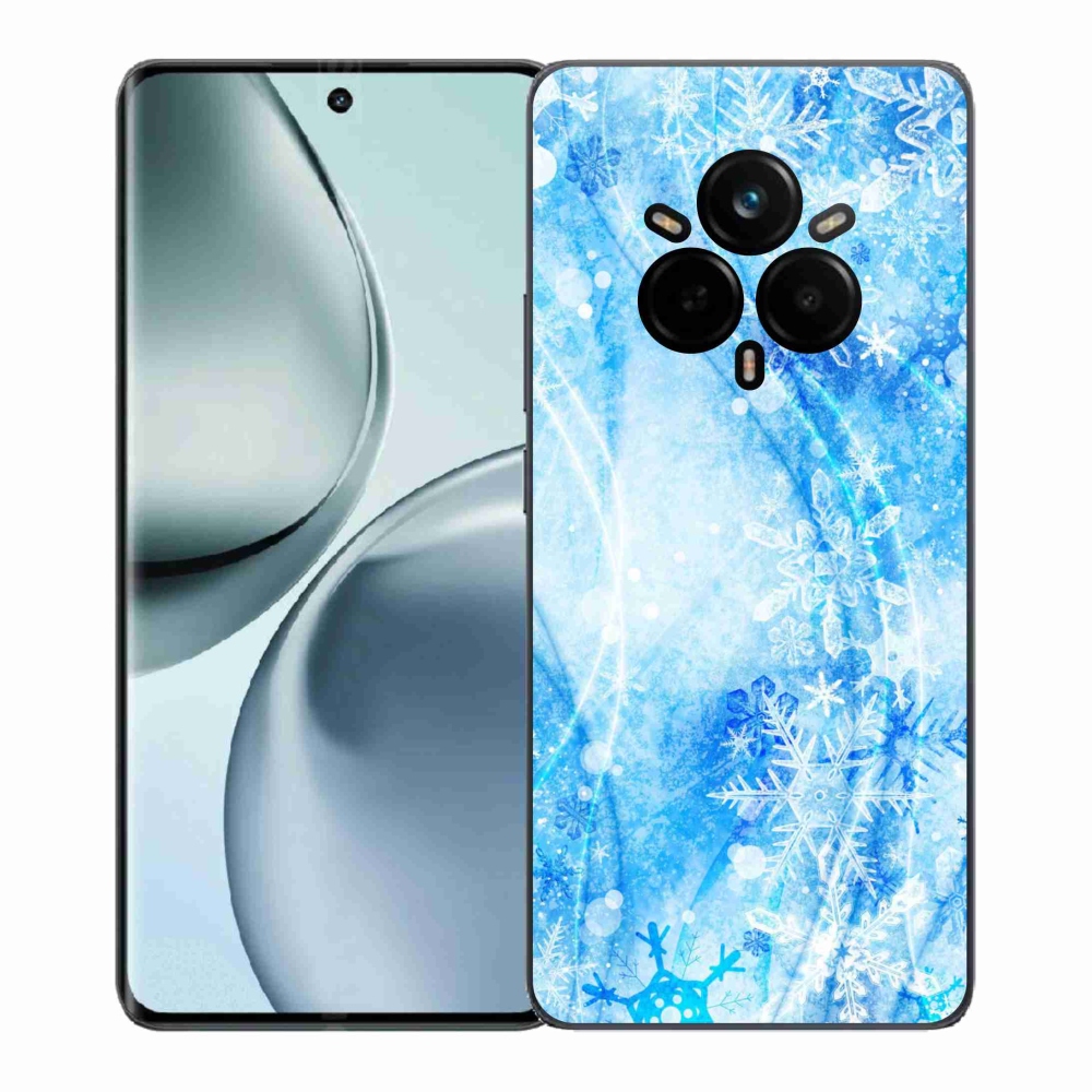 Gelový kryt mmCase na Realme 14 Pro+ 5G - sněhové vločky