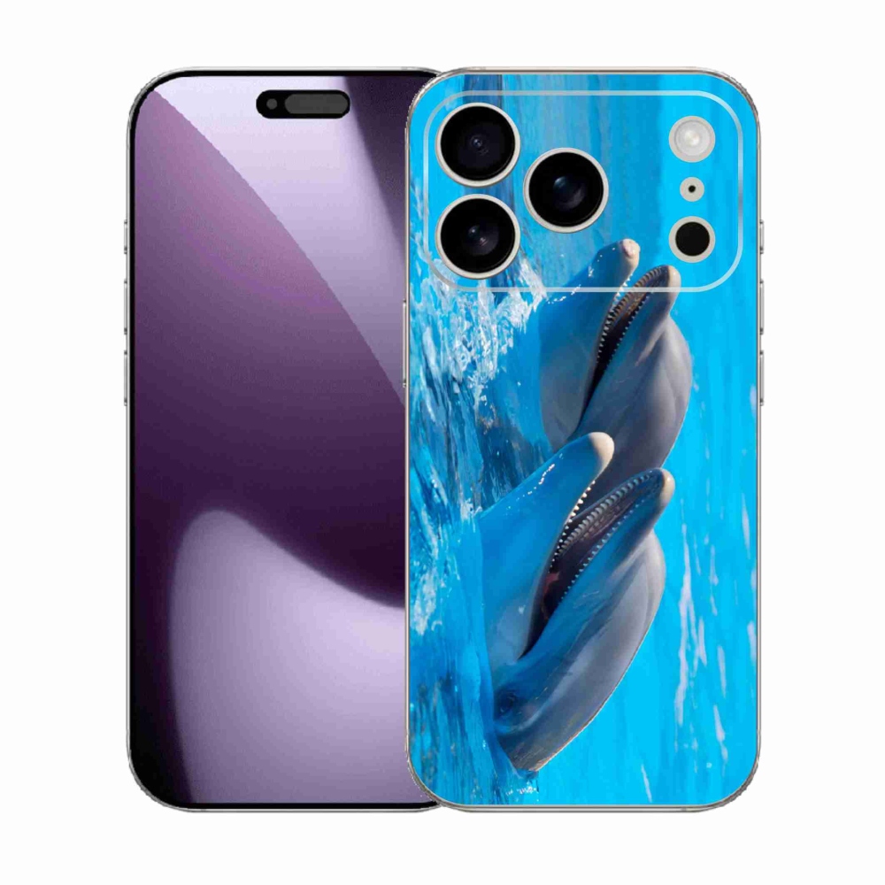 Gelový kryt mmCase na iPhone 17 Pro - delfíni