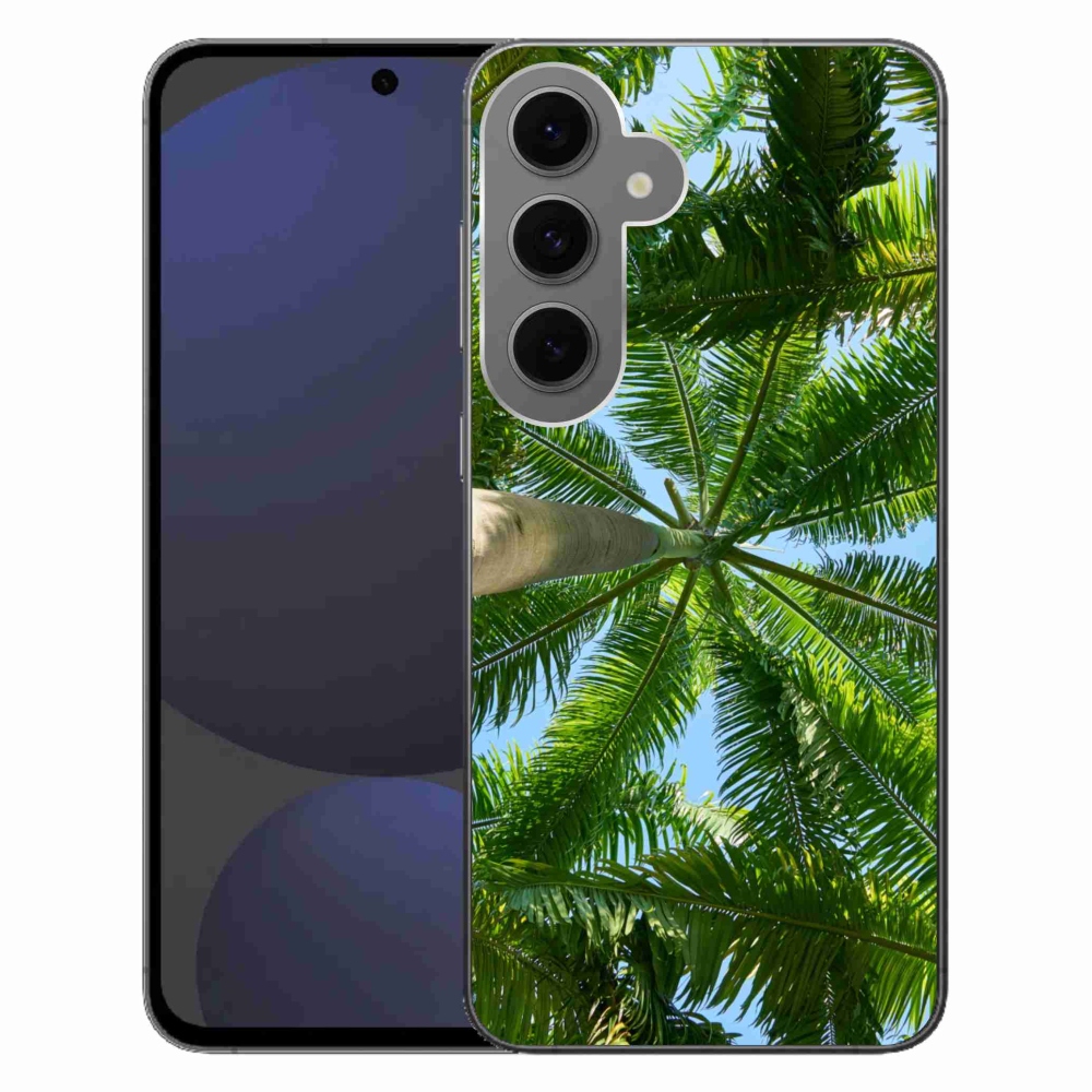Gelový kryt mmCase na Samsung Galaxy S24 FE - palmy