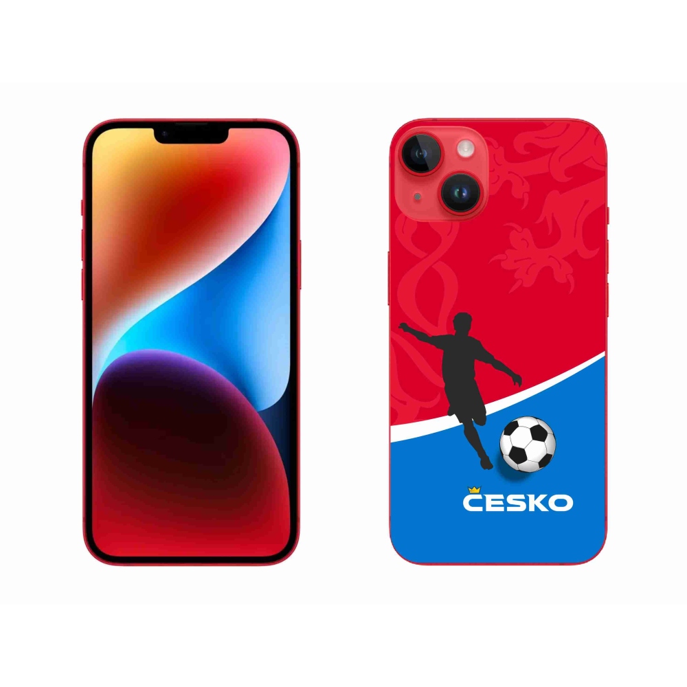 Gelový kryt mmCase na iPhone 14 Plus - fotbal Česko