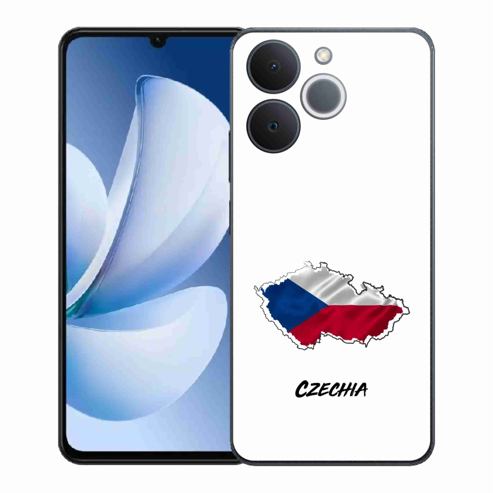 Gelový kryt mmCase na Realme Note 70T - Czechia bílé pozadí