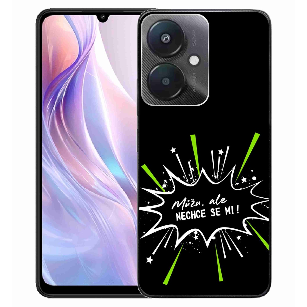 Gelový kryt mmCase na Xiaomi Redmi 13C 5G  - vtipný text 11 černé pozadí