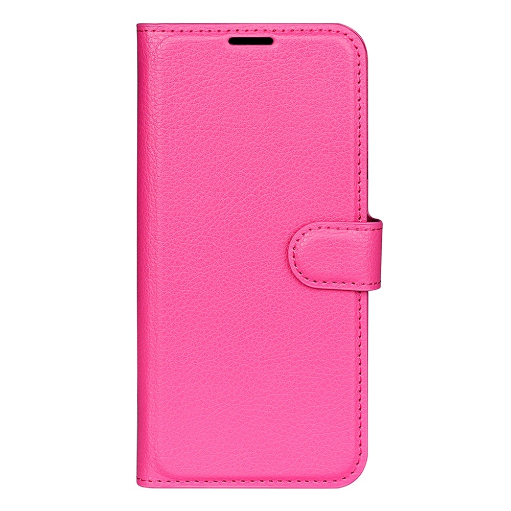Litchi knížkové pouzdro na Samsung Galaxy S24 FE - rose