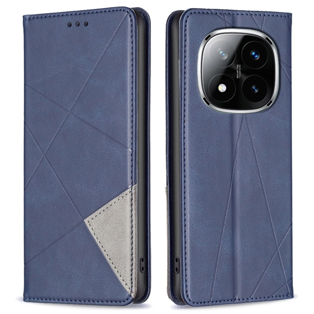 Triangle knížkové pouzdro na Xiaomi Redmi Note 14 Pro - modré