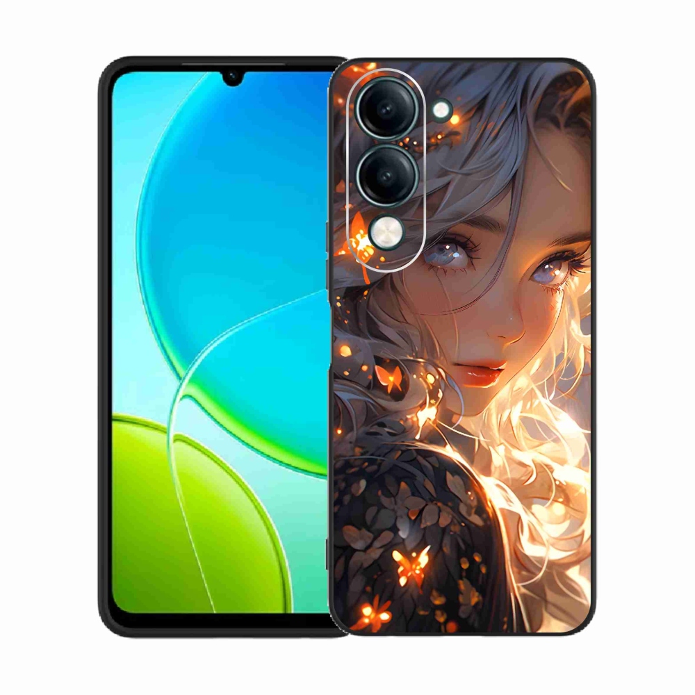 Gelový kryt mmCase na Vivo Y29s 5G - dívka a motýli