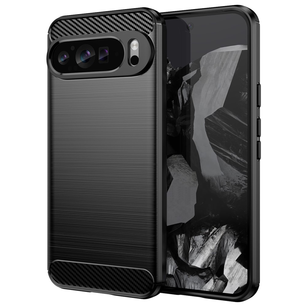 Carbon odolný gelový obal na Google Pixel 9 Pro XL - černý