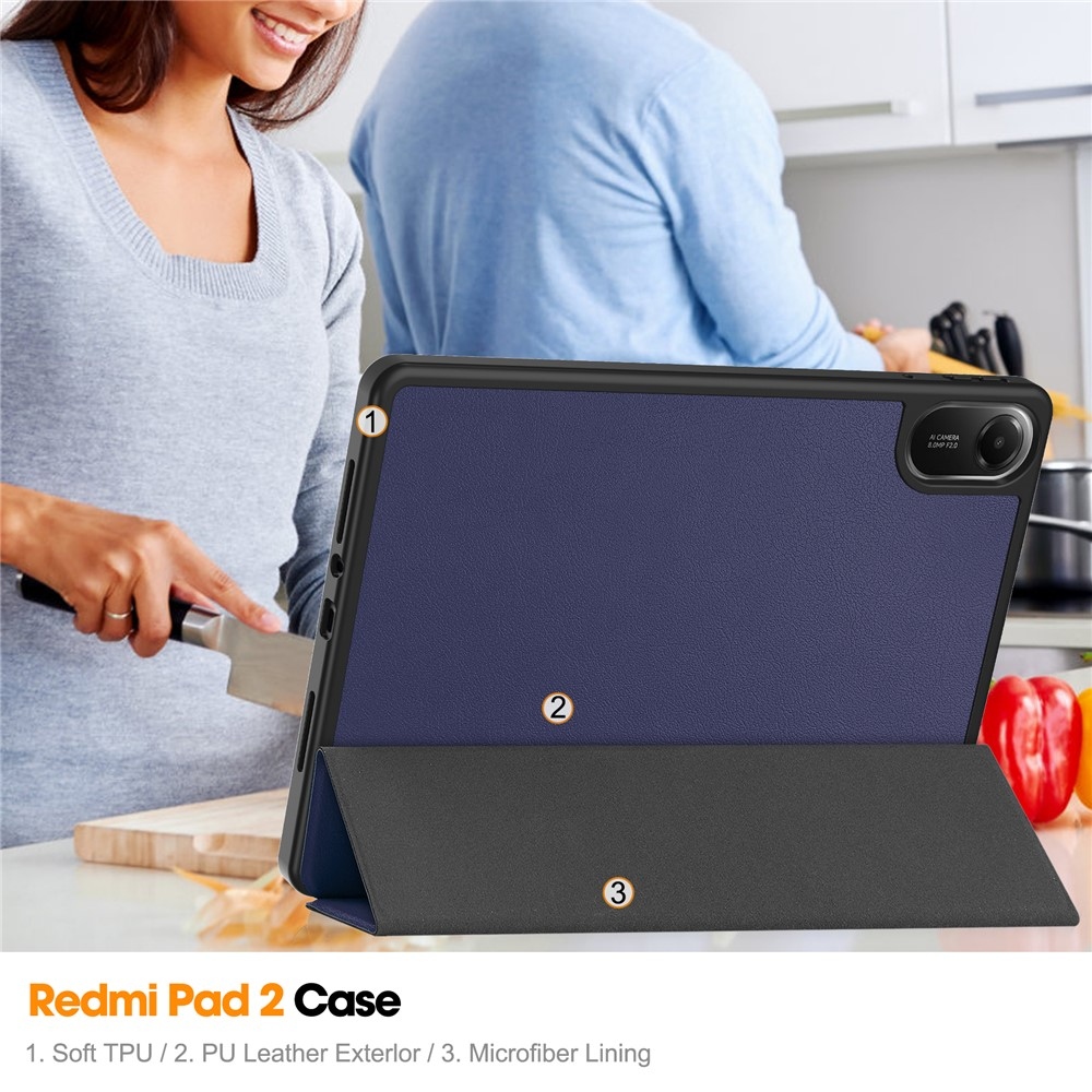 Cases chytré zavírací pouzdro na Xiaomi Redmi Pad 2 - tmavěmodré