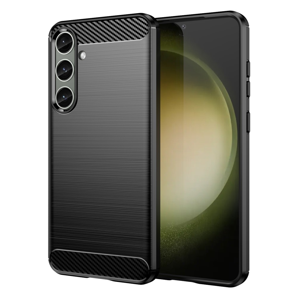 Carbon odolný gelový obal na Samsung Galaxy S24+/S25+ - černý