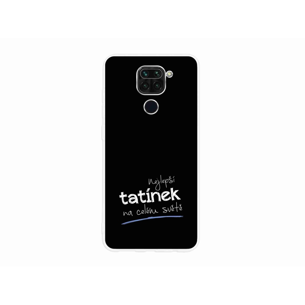 Gelový kryt mmCase na Xiaomi Redmi Note 9 - nejlepší tatínek 4 černé pozadí