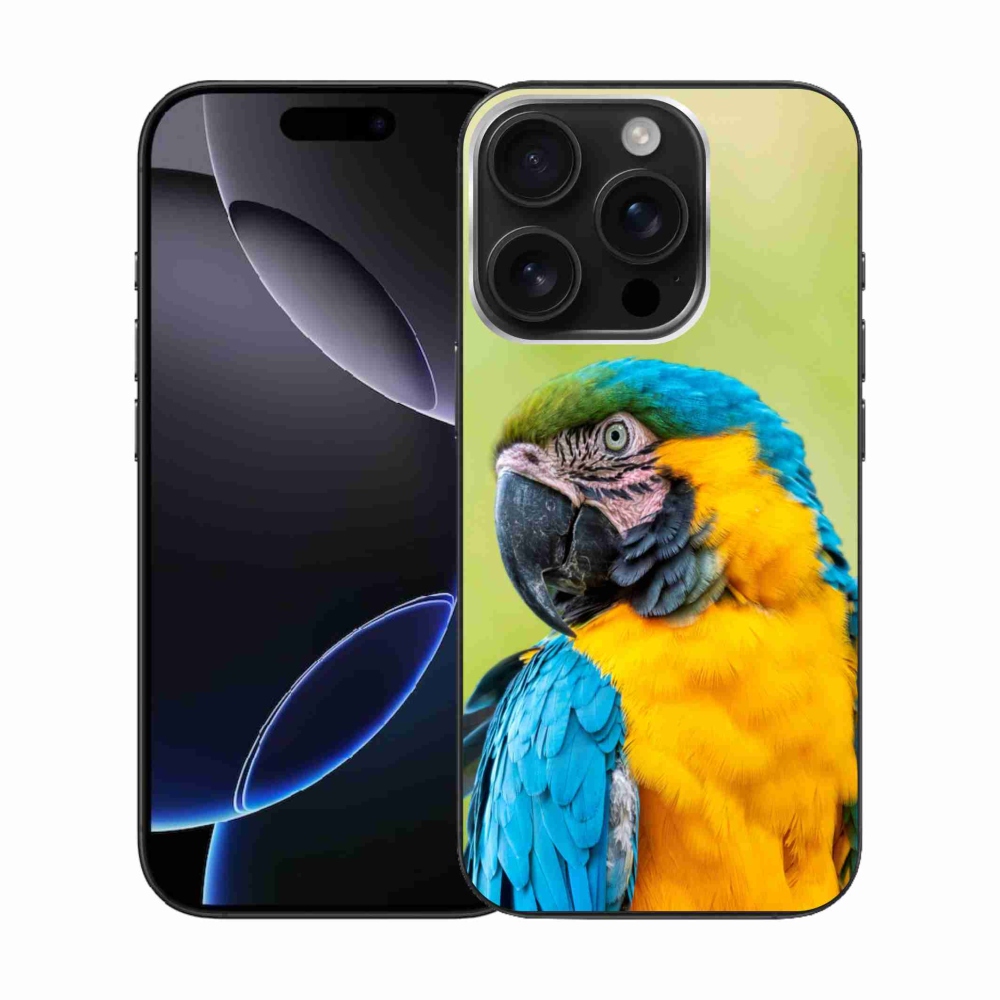 Gelový obal mmCase na iPhone 16 Pro - papoušek ara 2