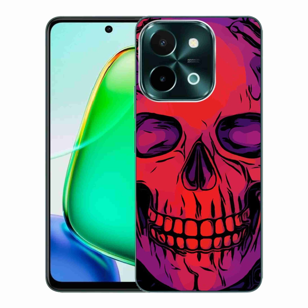 Gelový obal mmCase na Vivo Y28 - lebka