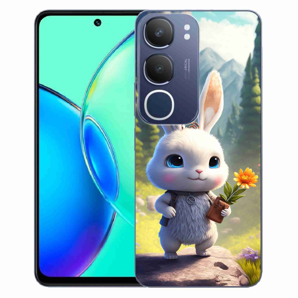 Gelový kryt mmCase na Vivo Y19s - roztomilý králíček